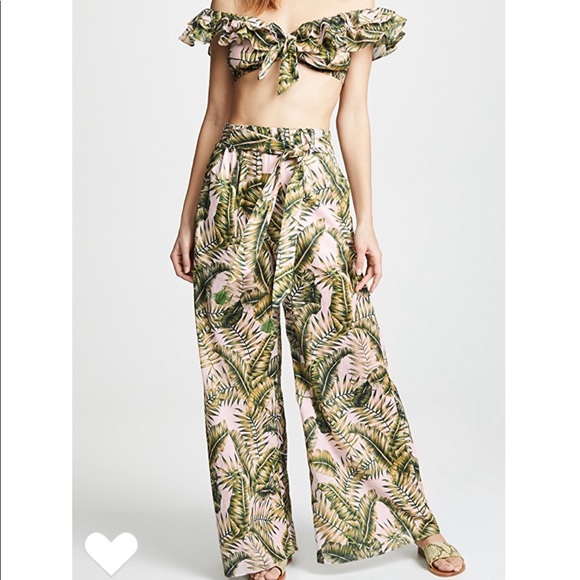 Suboo Other - Suboo Palma ruffled crop top and palazzo pants